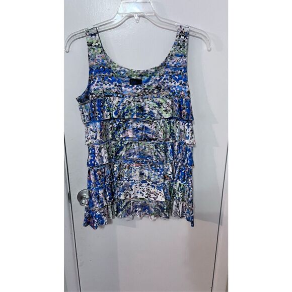 MELY NEW YORK RUFFLE TANK WOMENS SIZE M - Picture 2 of 7